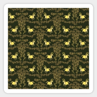 Medieval vibes in gold and black Sticker